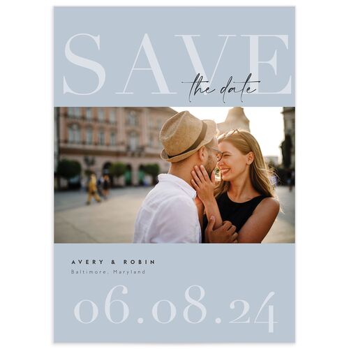 Elegant Contrast Save the Date Cards - 