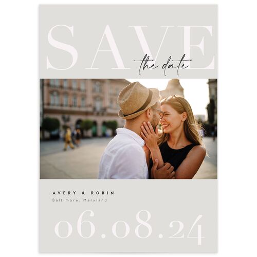 Elegant Contrast Save the Date Cards - 