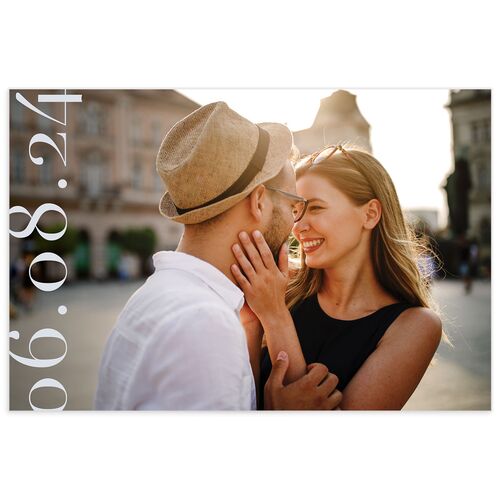 Elegant Contrast Save the Date Postcards - 