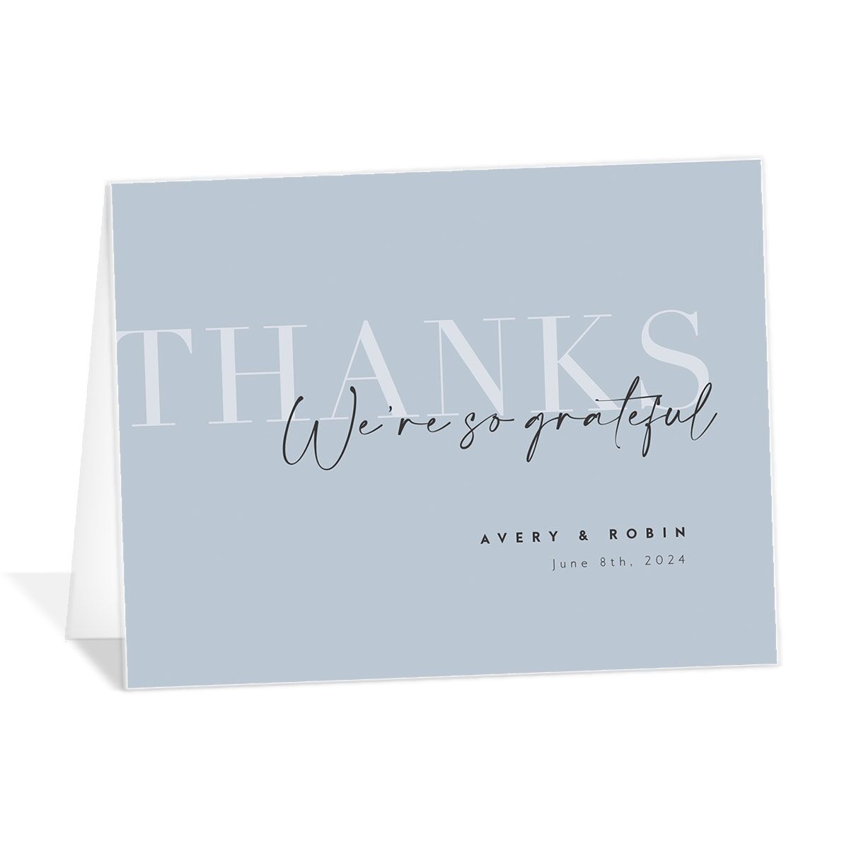 Elegant Contrast Thank You Cards