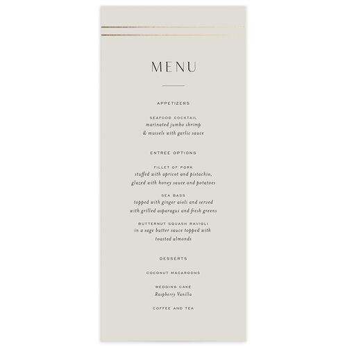 Foil Arch Menus - 