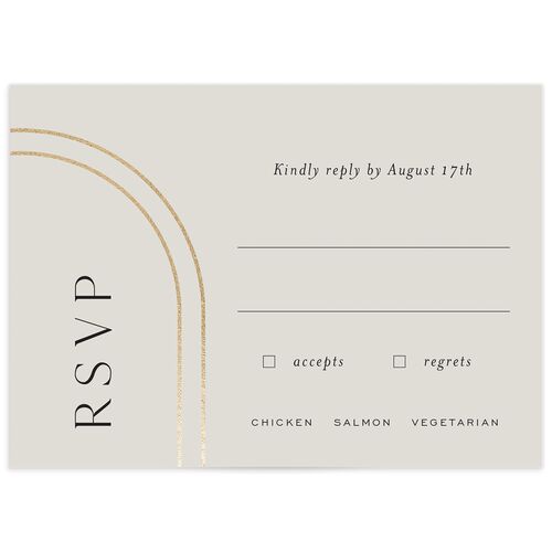 Foil Arch Wedding Response Cards