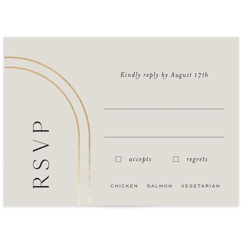Foil Arch Wedding Response Cards - 