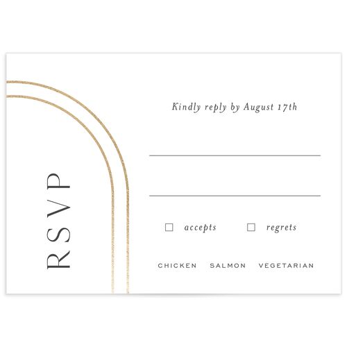 Foil Arch Wedding Response Cards - 