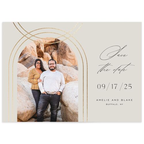 Foil Arch Save The Date Cards