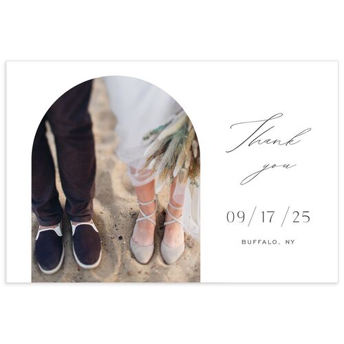 Foil Arch Thank You Postcards Charcoal