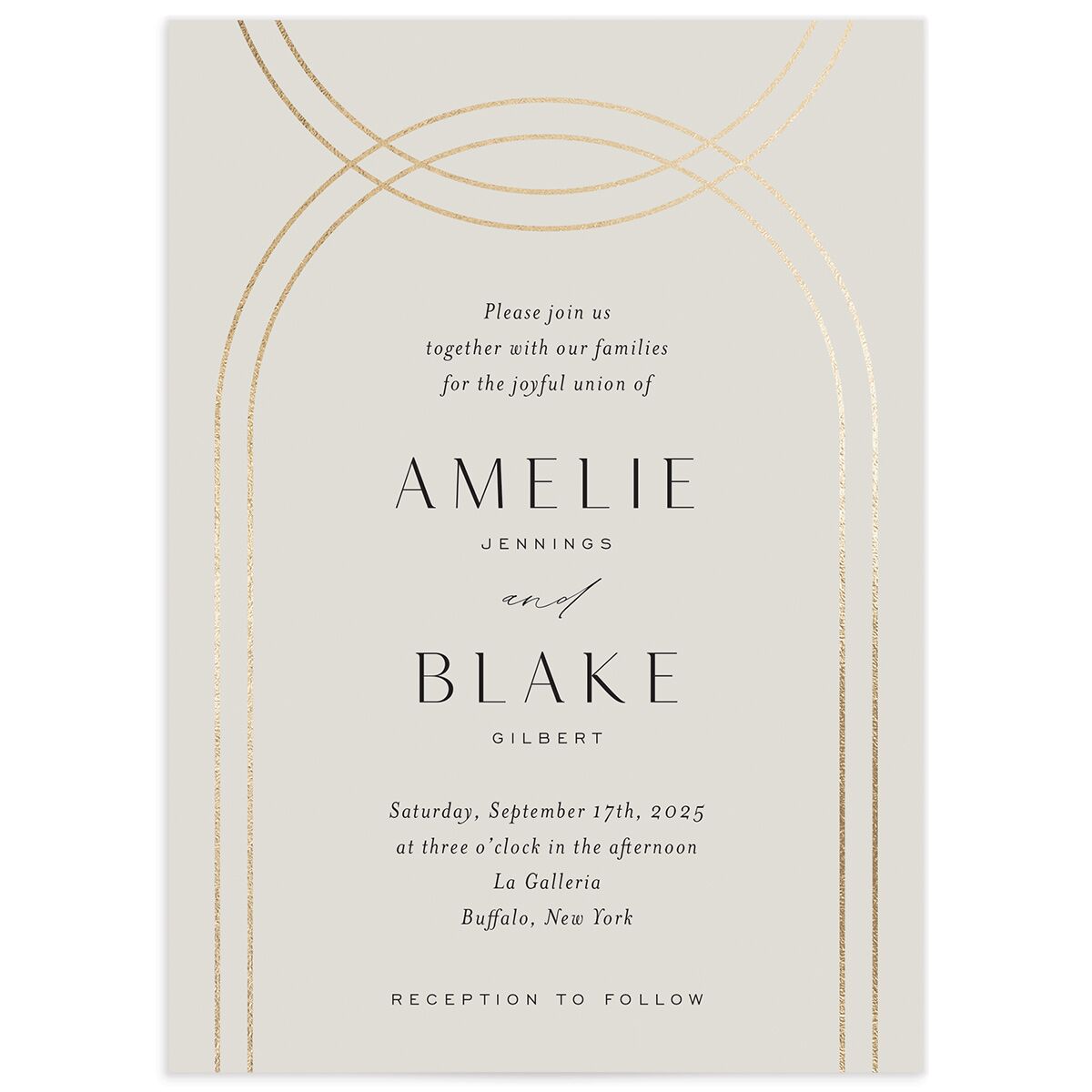 Foil Arch Wedding Invitations
