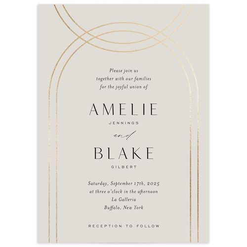 Foil Arch Wedding Invitations - 