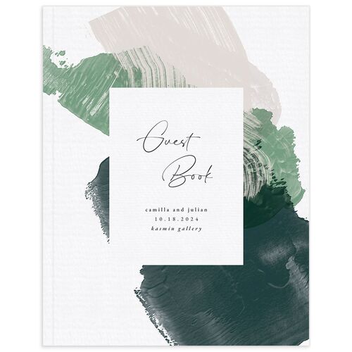Elegant Abstract Wedding Guest Book Eucalyptus