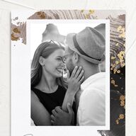 Elegant Abstract Save The Date Cards Gold Pebble Signature smooth No