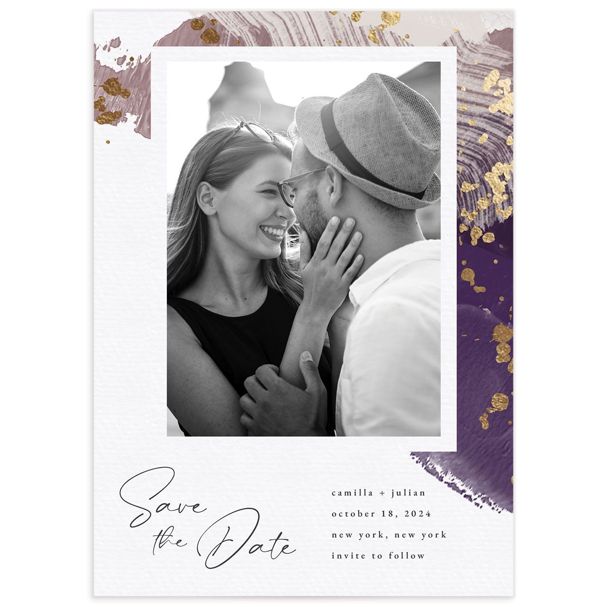 Elegant Abstract Save The Date Cards