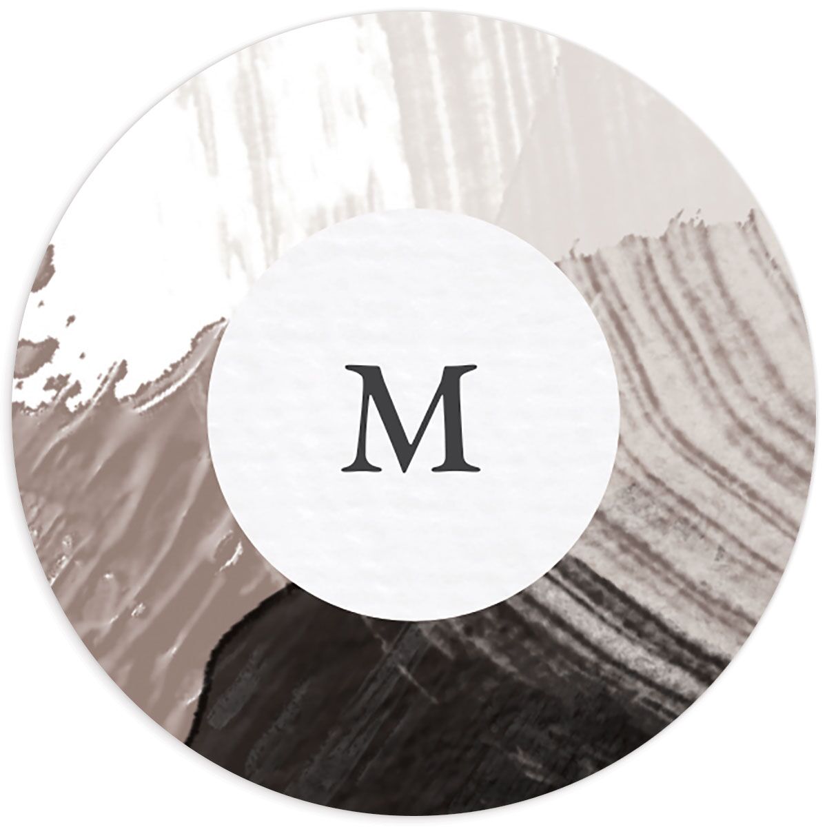 Elegant Abstract Wedding Stickers Pebble