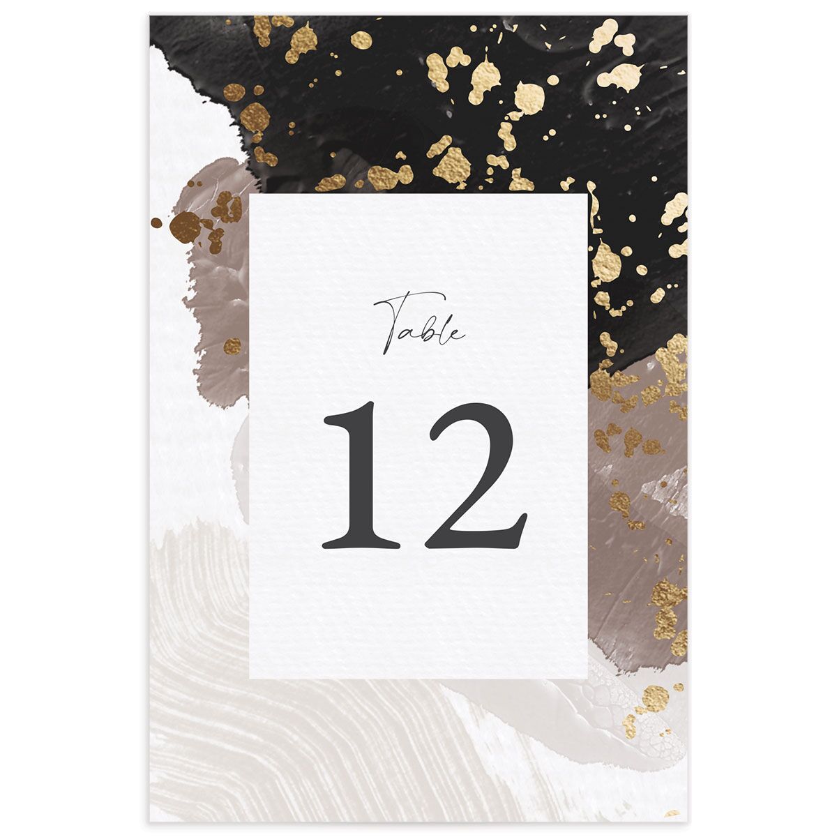 Elegant Abstract Table Numbers