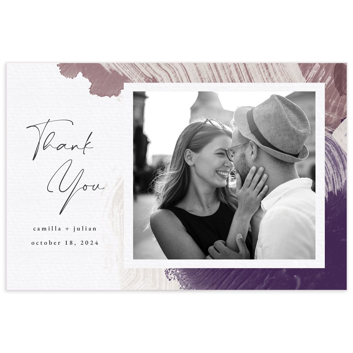 Elegant Abstract Thank You Postcards