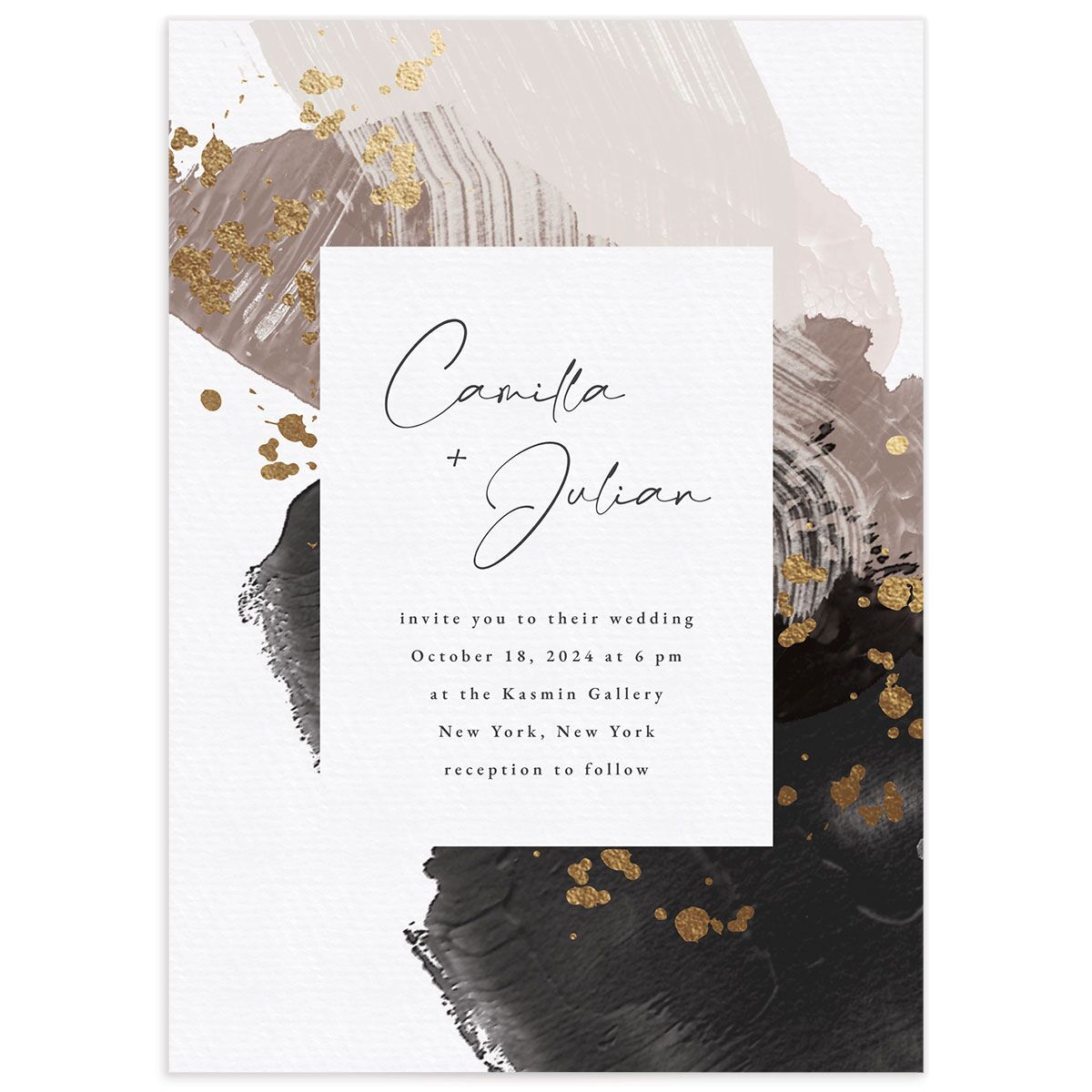 Elegant Abstract Wedding Invitations