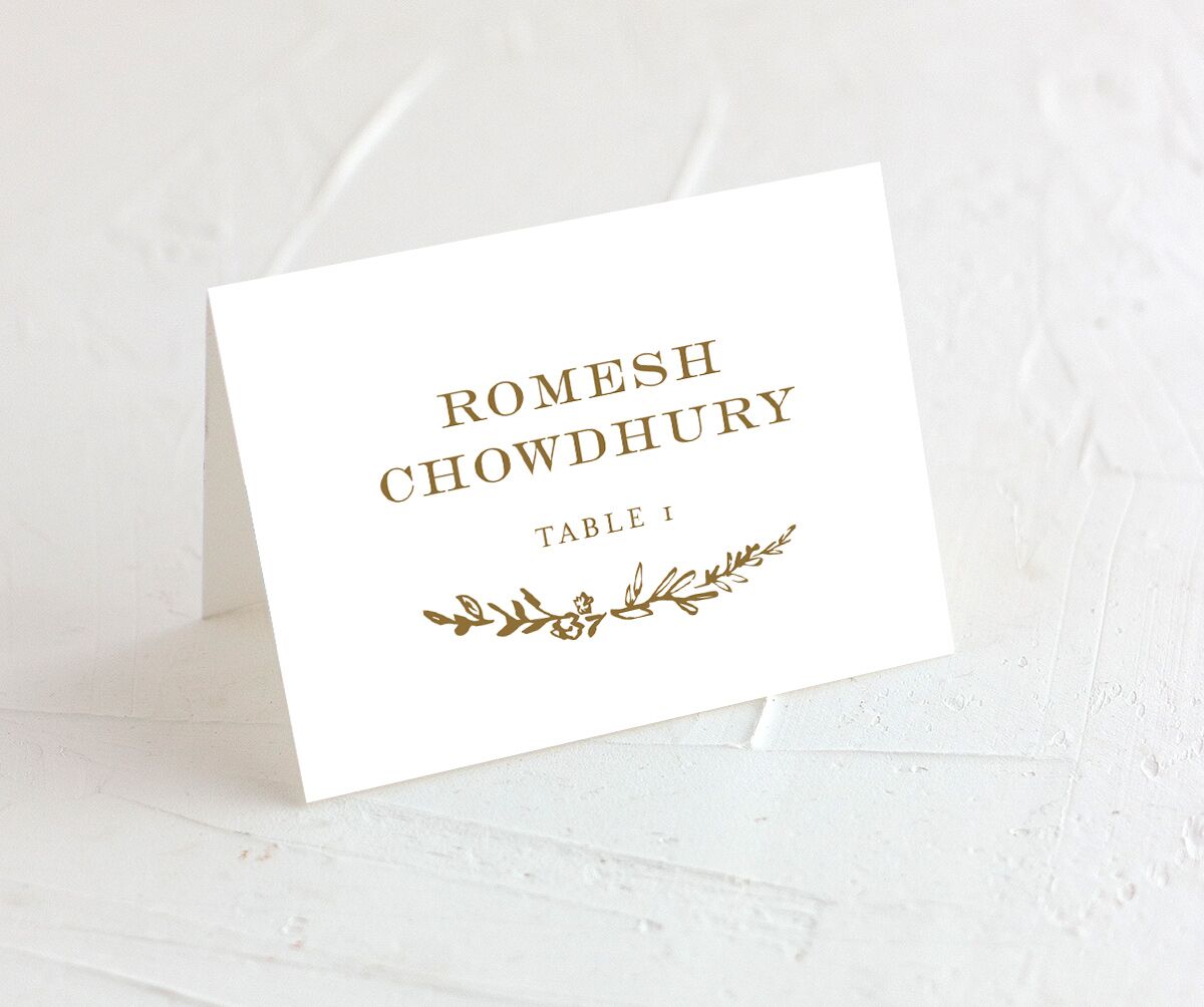 Graceful Laurel Place Cards front