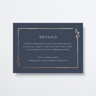 Exquisite Branches Wedding Enclosure Cards Gold Moody Blue Signature Standard