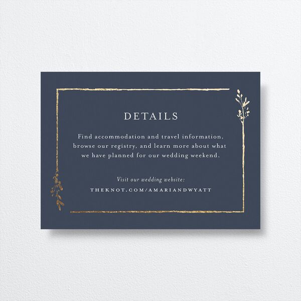 Exquisite Branches Wedding Enclosure Cards Gold Moody Blue Signature Standard