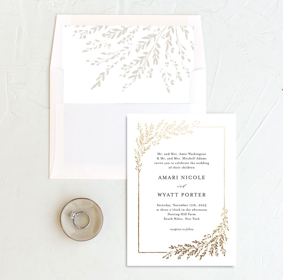 Exquisite Branches Standard Envelope Liners envelope-and-liner