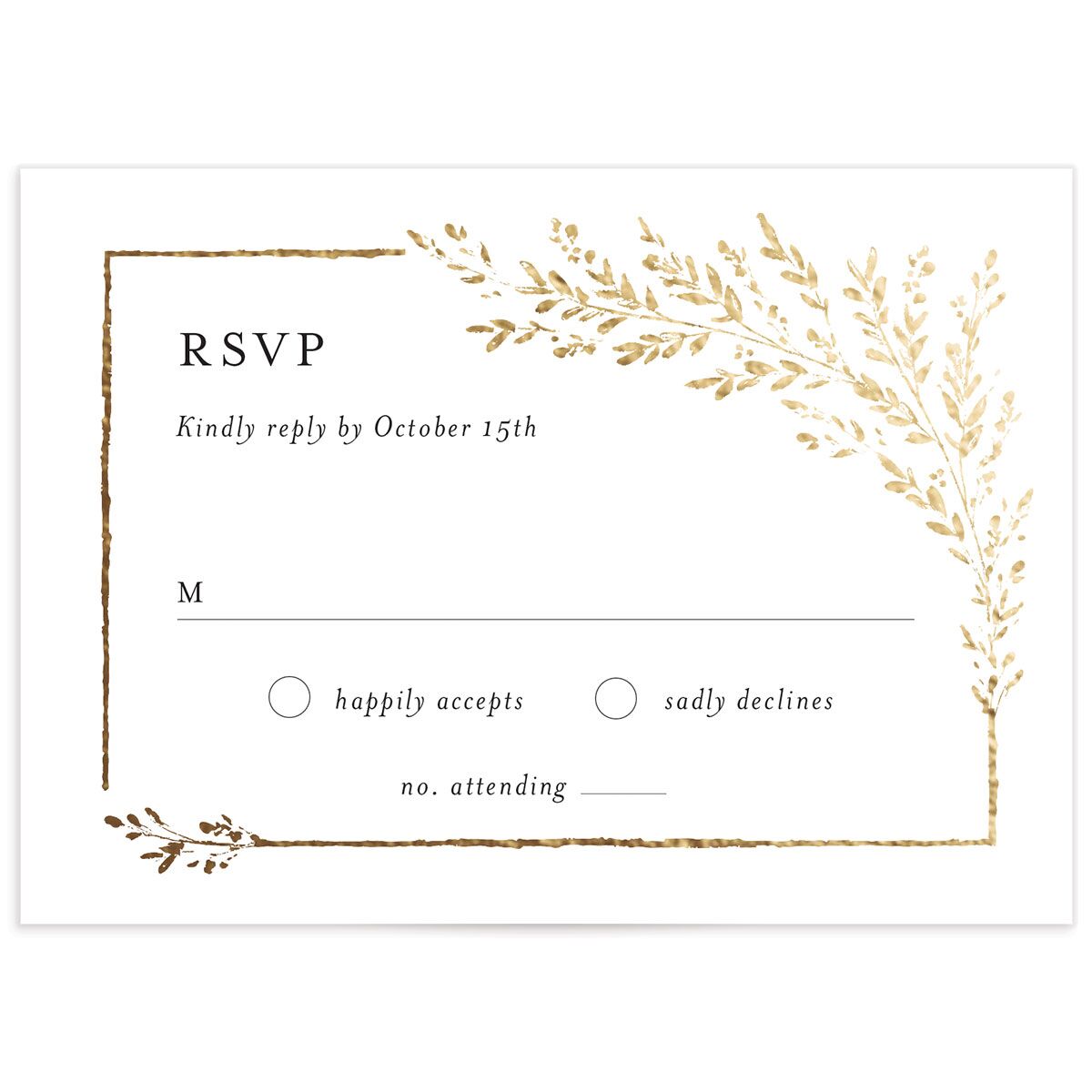 Exquisite Branches Wedding Response Cards