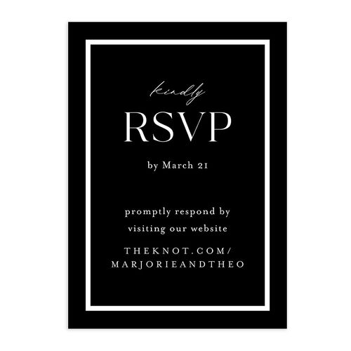 Joyful Union URL RSVP Cards Licorice Signature Standard