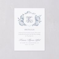 Vintage Hydrangea Garden Crest Wedding Enclosure Cards Slate Signature Standard