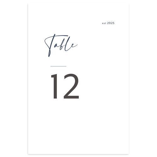 Modern Arc Table Numbers Moody Blue Signature