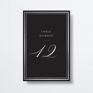 Polished Frame Table Numbers Silver Licorice Signature