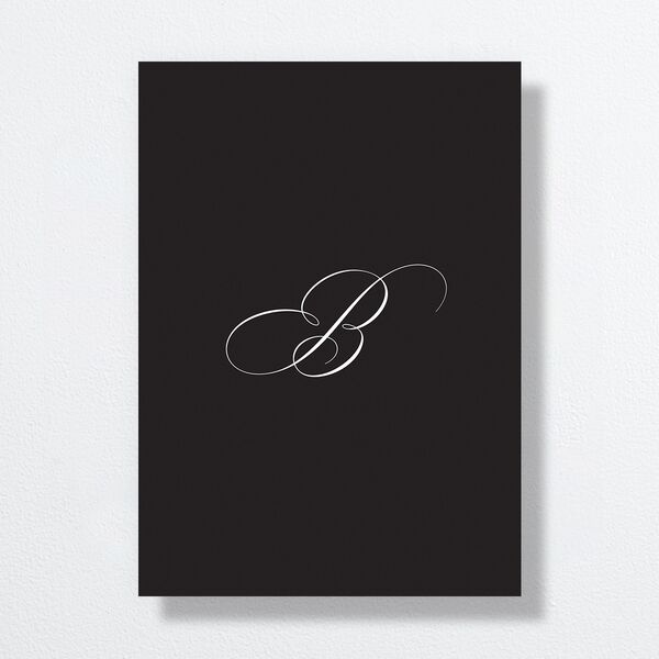 Polished Frame Wedding Invitations Silver Licorice Signature No Standard