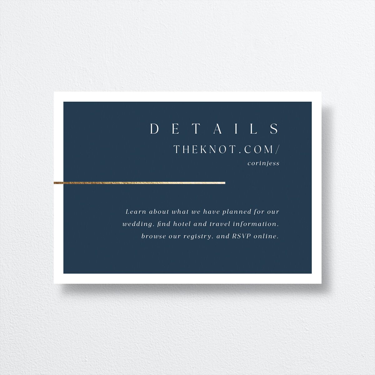 Refined Accent Wedding Enclosure Cards — view 1