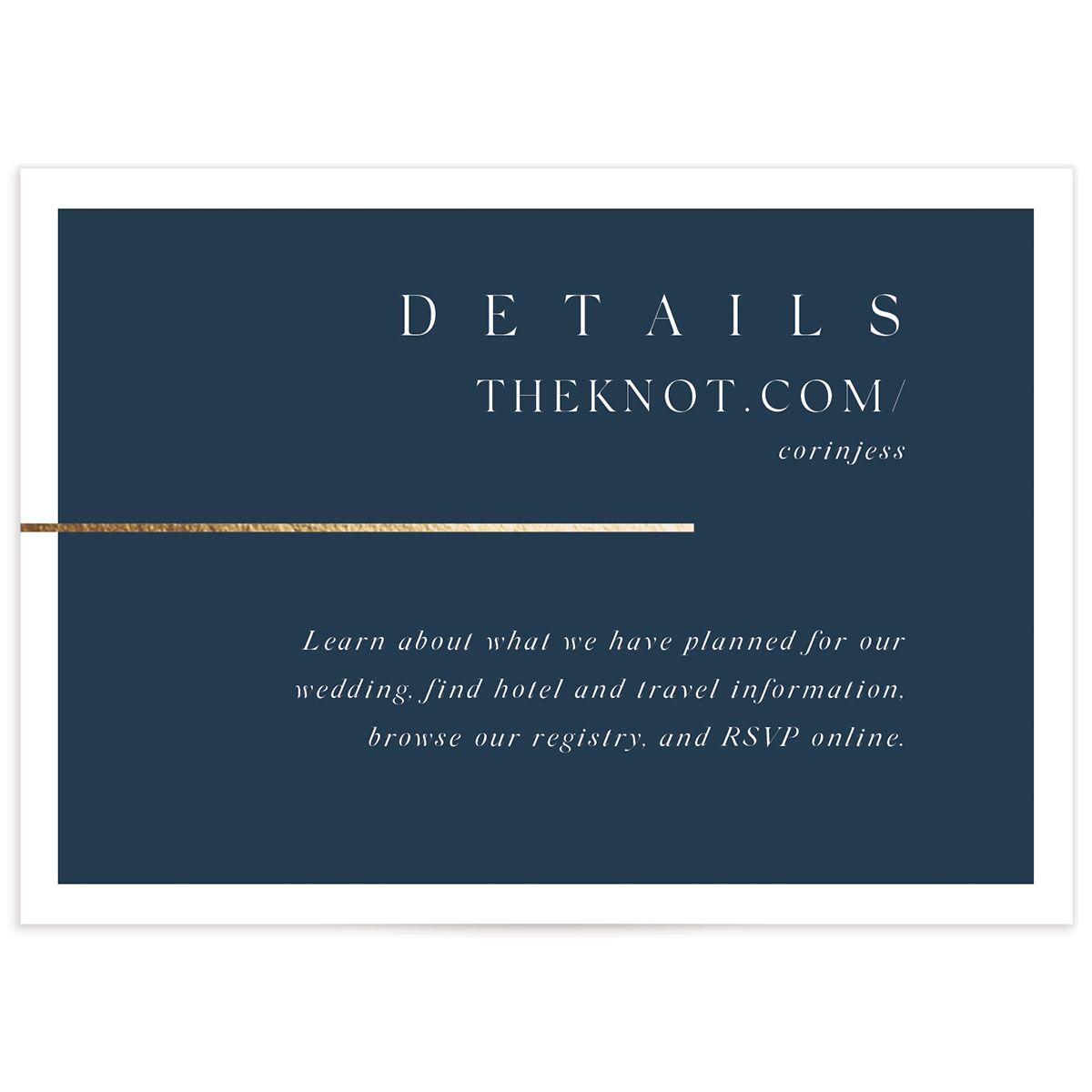 Refined Accent Wedding Enclosure Cards