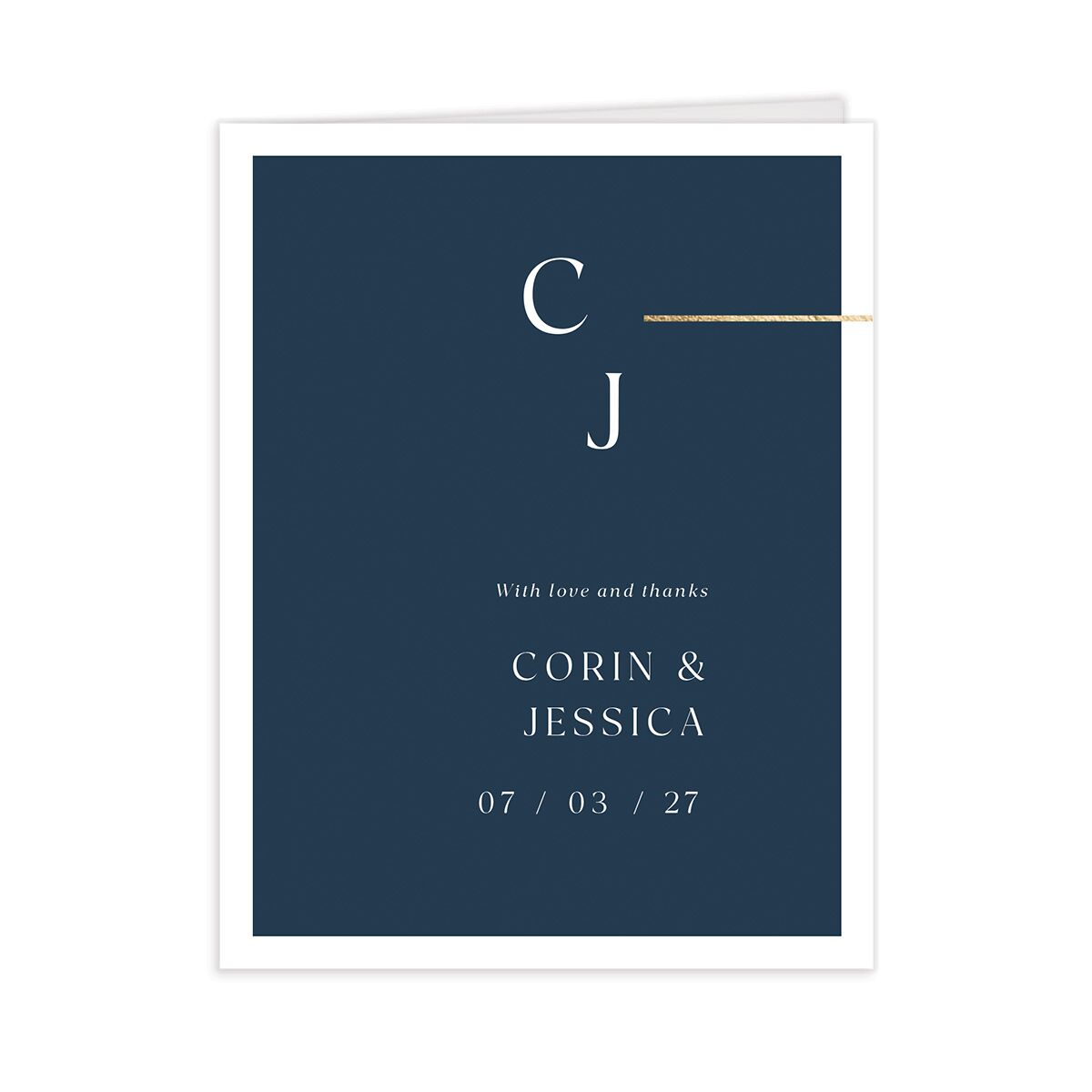 Refined Accent Thank You Cards