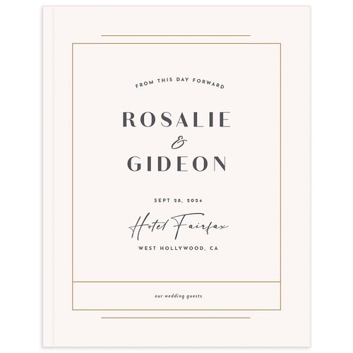 Refined Frame Wedding Guest Book Snow