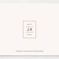 Refined Frame Save The Date Cards Gold Snow Signature smooth No