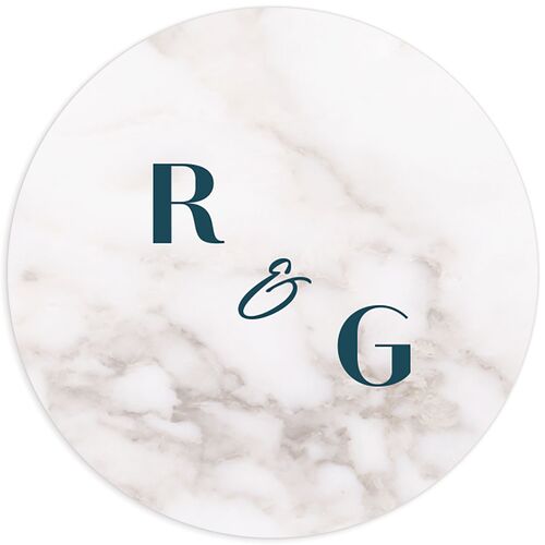 Refined Frame Wedding Stickers Moody Blue