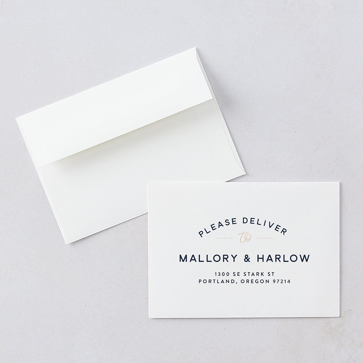 Western Denim Wedding Response Card Standard Envelopes White Standard Moody Blue Return Address Signature