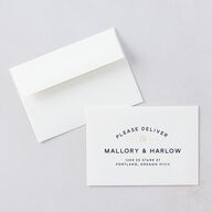 Western Denim Wedding Response Card Standard Envelopes White Standard Moody Blue Return Address Signature