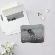 Gilded Corner Save The Date Magnets Pure White Magnet Paper