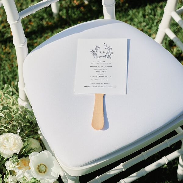 Natural Monogram Fan Programs Midnight Navy Signature Standard
