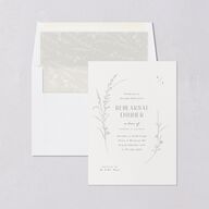 Minimal Wildflower Rehearsal Dinner Invitations Off-White Signature Blank Standard