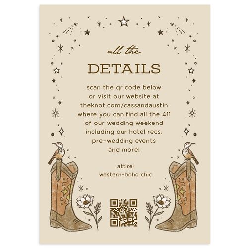 Southwestern Nouveau Wedding Enclosure Cards Umber Signature Standard