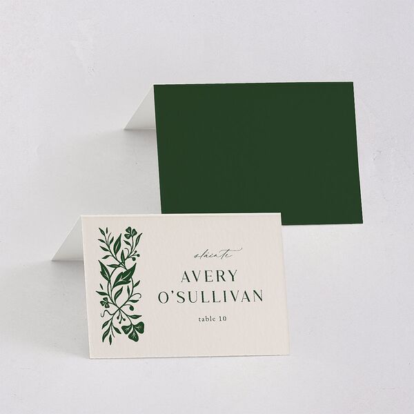 Celtic Knot Place Cards Hunter Green Signature