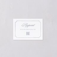 Vintage Hydrangea Garden Crest QR Code RSVP Cards Slate Signature Standard