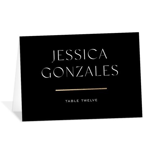 Just Us Foil Place Cards Gold Licorice Signature