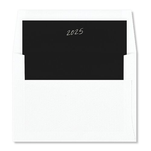 Script Arch Holiday Card Envelope Liners Charcoal Standard