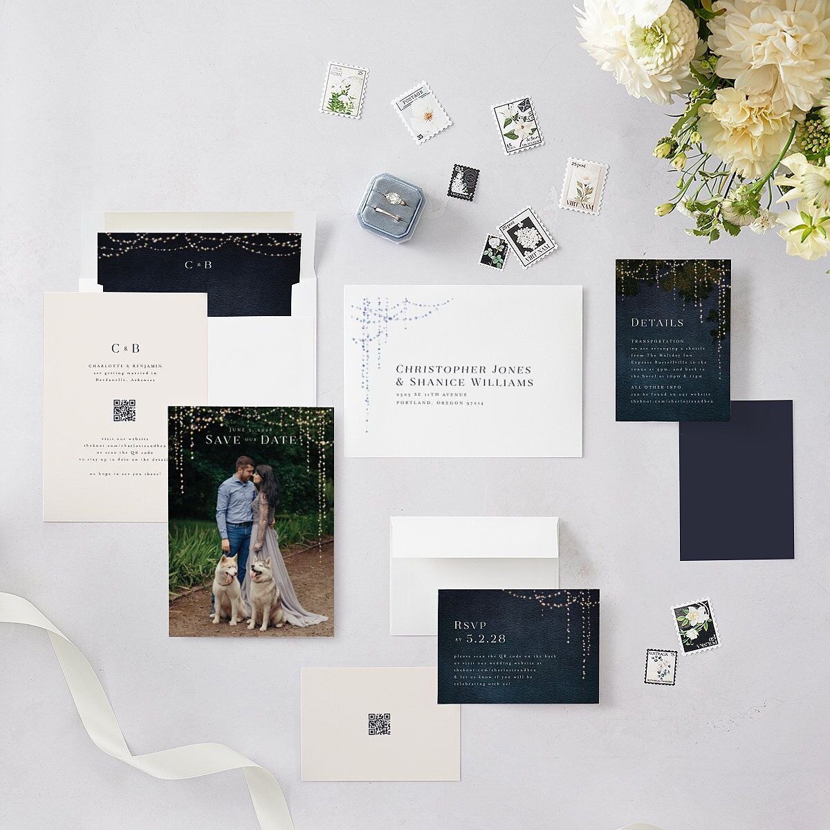 Enchanted Evening Save the Date Cards — view 6