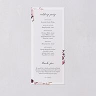 Leafy Frame Wedding Programs Merlot Signature