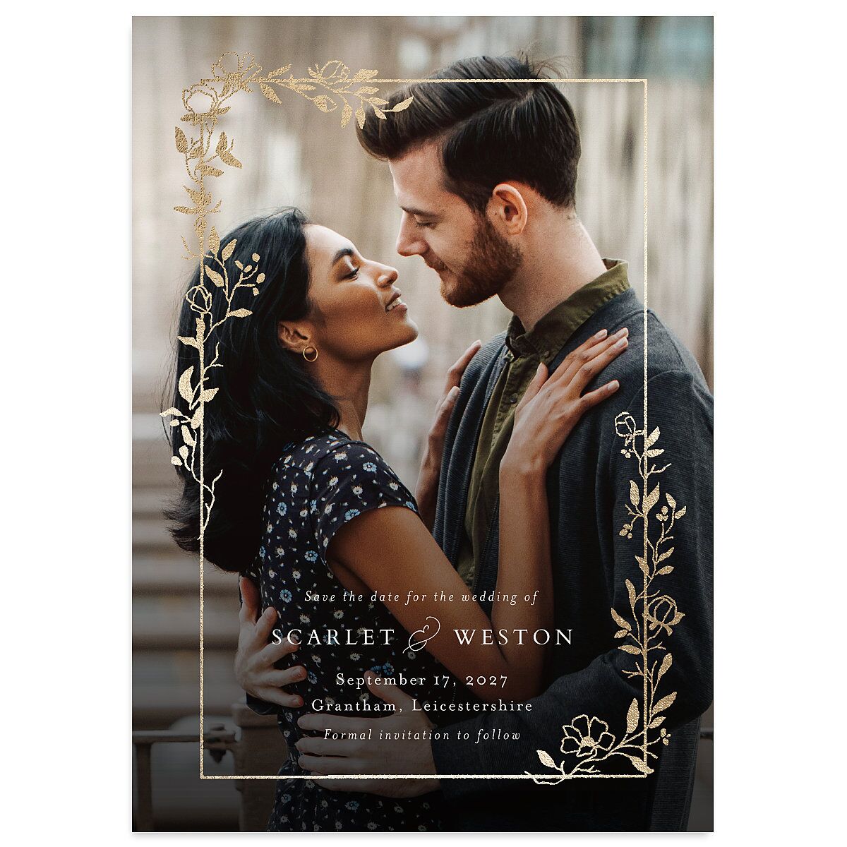 Delicate Vines Save the Date Cards