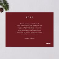 Holiday Floral Holiday Cards Maroon Signature Blank Landscape Standard