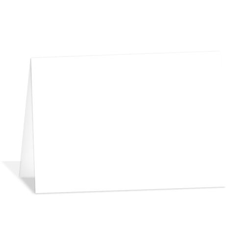 Monogram Portrait Place Cards Pure White Signature